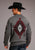Stetson Mens Grey/Red Cotton/Wool Aztec Pattern Cardigan