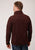 Stetson Mens Wine Polyester 1/4 Zip Pullover Sweater