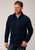 Stetson Mens Navy Polyester 1/4 Zip Pullover Sweater