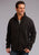 Stetson Mens Charcoal Polyester Fuzzy Bonded Zip Jacket