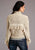 Stetson Womens Cream Wool Blend Button Sweater Cardigan