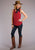 Stetson Womens Red Rayon Blend Loose Fit S/L Tank Top