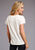 Stetson Womens White 100% Cotton Serape Longhorn S/S T-Shirt