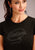 Stetson Womens Black 100% Cotton Rope Letters S/S T-Shirt