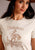 Stetson Womens White Cotton Blend Bucking Horse S/S T-Shirt
