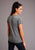 Stetson Womens Grey Poly/Rayon Gold Sun S/S T-Shirt