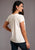 Stetson Womens White 100% Cotton American Spirit S/S T-Shirt