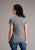 Stetson Womens Grey Poly/Rayon Crest Screenprint S/S T-Shirt