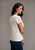 Stetson Womens Vintage White 100% Cotton Lady Bronc Rider S/S T-Shirt