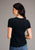 Stetson Womens Vintage Black Cotton Blend Horseshoe S/S T-Shirt