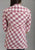 Stetson Womens Pink 100% Cotton 3/4 Sleeve Plaid Tunic Top Embroidered