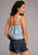 Stetson Womens Blue Denim Schiffli S/L Tank Top