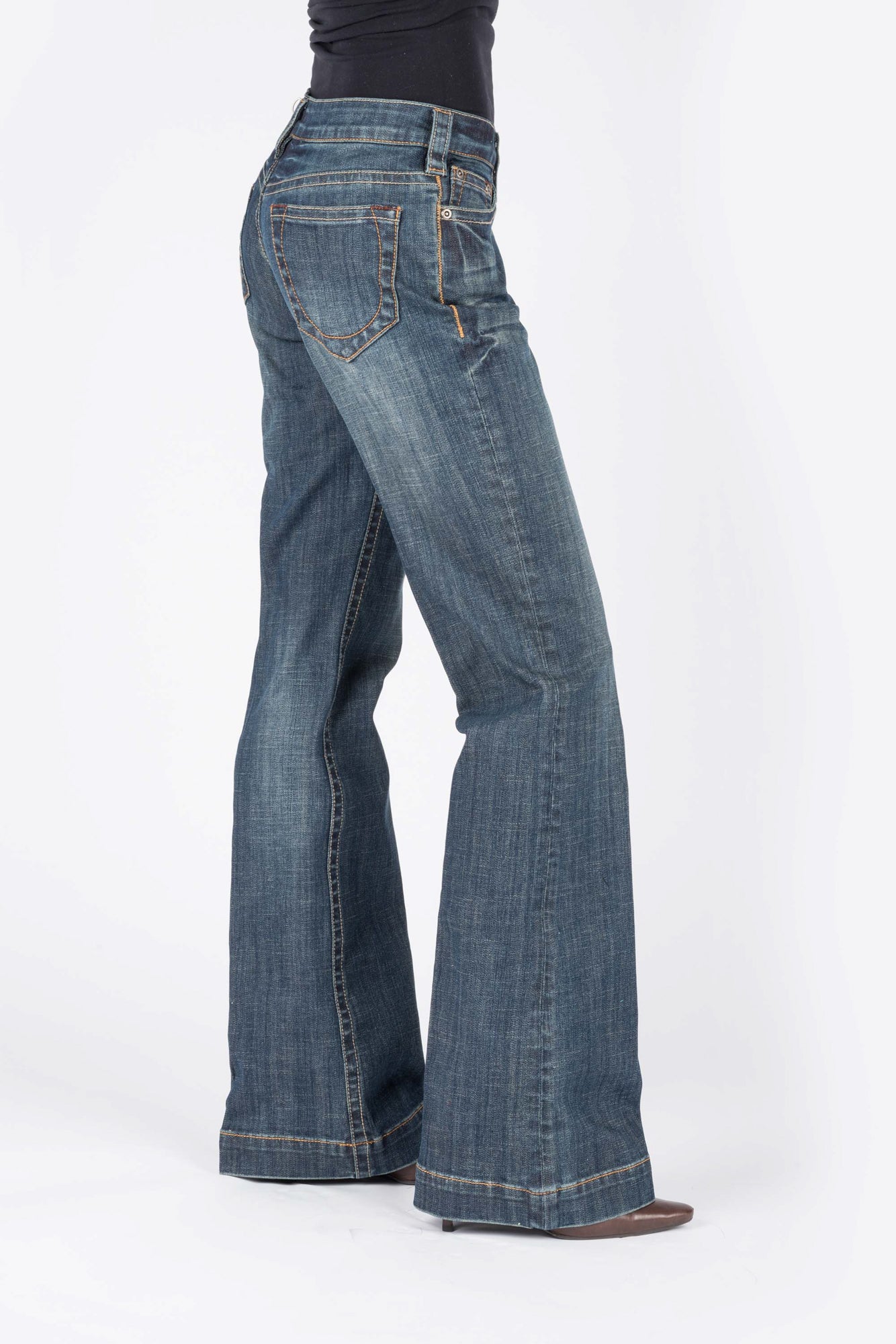 Stetson Womens Blue Cotton Blend Circle Stitch Jeans – The Western Company