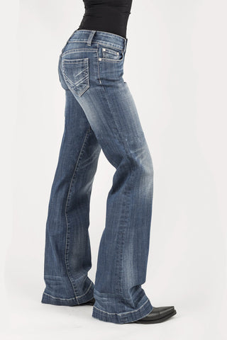 Stetson 214 Womens Blue Cotton Blend Bleached X Jeans