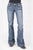 Stetson Womens Blue Cotton Blend Heavy Thread Jeans