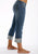 Stetson Womens Blue Cotton Blend 816 Fit Destructed Cropped Jeans