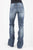 Stetson Womens Blue Cotton Blend Bleached XV Deco 816 Fit Jeans