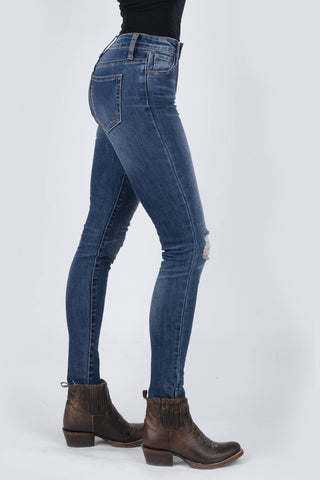 Stetson 902 Womens Blue Cotton Blend High Waist Jeans