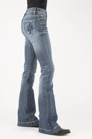 Stetson Womens Blue Cotton Blend 921 High Waist Cactus Jeans