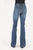 Stetson Womens Blue Poly/Rayon 921 High Waist Flare Jeans