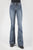 Stetson Womens Blue Cotton Blend 921 High Waist Plain Jeans