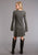 Stetson Womens Grey Rayon Blend Heathered Knit L/S Dress