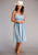 Stetson Womens Blue Denim Paisley Schiffli S/L Tank Dress