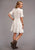 Stetson Womens Cream Rayon/Nylon Flat Weave S/S Dress