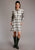 Stetson Womens Smokey Grey Rayon/Nylon Ombre Plaid L/S Dress