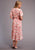 Stetson Womens Pink Viscose Beach Ride S/S Dress