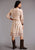 Stetson Womens Cream Rayon/Nylon Gaucho Border 3/4 Sleeve Dress