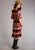 Stetson Womens Multi-Color Rayon/Nylon Serape Print S/S Herringbone Dress