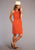 Stetson Womens Red 100% Cotton Spaghetti Strap S/L Dress