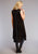 Stetson Womens Black Rayon/Nylon Crepe S/L Western Shirt Dress