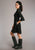 Stetson Womens Black Polyester Knee Length S/S Dress