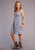 Stetson Womens Navy/White Cotton Blend Gingham Tank S/L Dress