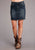 Stetson Womens Dark Denim Cotton Blend Five Pocket Skirt