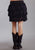 Stetson Ladies Black 100% Cotton Three Tier Skirt