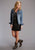 Stetson Womens Black Lamb Leather 2 Tier Fringe Skirt