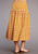 Stetson Womens Yellow 100% Cotton Aztec Schiffli Skirt