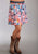 Stetson Womens Multi-Color 100% Cotton Patchwork Plaid Flare Skirt