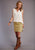 Stetson Womens Gold 100% Cotton Above the Knee Skirt