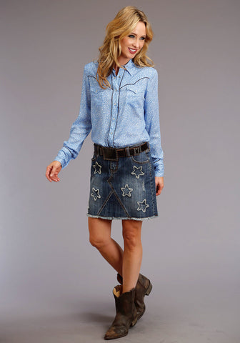 Buy NUEVOSDAMAS Solid Straight Denim Mini Skirt at Amazonin