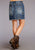 Stetson Denim Womens Blue Cotton Blend Star Applique Skirt