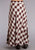 Stetson Womens Brown Rayon/Nylon Harvest Plaid Long Skirt