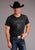Stetson Mens Black Cotton Blend Buffalo Head S/S T-Shirt