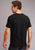 Stetson Mens Black 100% Cotton The Boss S/S Raw Edge T-Shirt