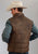 Stetson Mens Outerwear Brown Lamb Suede Leather Vest Insulated Hooded