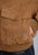 Stetson Mens Brown Leather Antique Suede Jacket