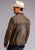 Stetson Distressed Mens Brown Leather Western Jacket